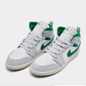 Nike Youth White and Green Sneakers